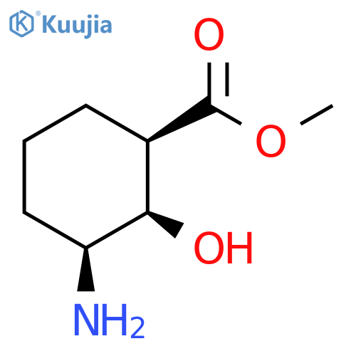 rac-methyl (1R,2R,3S)-3-amino-2-hydroxycyclohexane-1-carboxylate structure