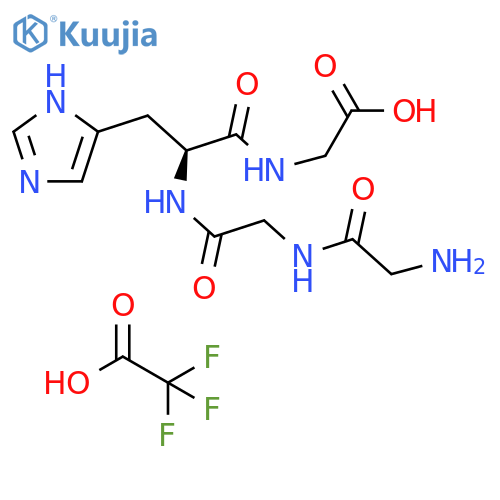 (S)-2-(2-(2-(2-Aminoacetamido)acetamido)-3-(1H-imidazol-4-yl)propanamido)acetic acid 2,2,2-trifluoroacetate structure