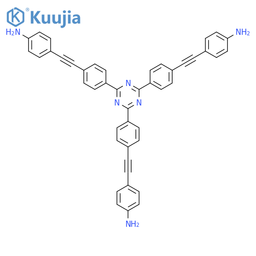 4,4',4''-(((1,3,5-Triazine-2,4,6-triyl)tris(benzene-4,1-diyl))tris(ethyne-2,1-diyl))trianiline structure