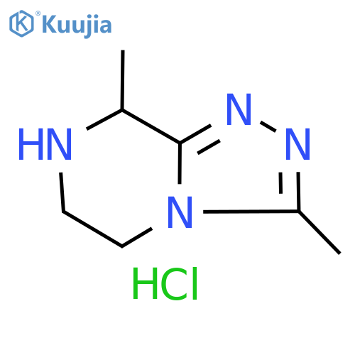 3,8-Dimethyl-5,6,7,8-tetrahydro-[1,2,4]triazolo[4,3-a]pyrazine hydrochloride structure