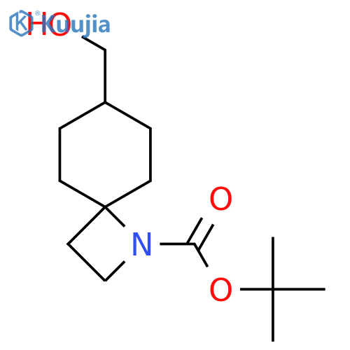 Tert-butyl 7-(hydroxymethyl)-1-azaspiro[3.5]nonane-1-carboxylate structure