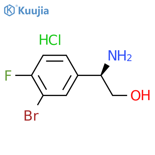 (2R)-2-amino-2-(3-bromo-4-fluorophenyl)ethan-1-ol hydrochloride structure