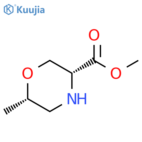 3-Morpholinecarboxylic acid, 6-methyl-, methyl ester, (3R,6S)- structure