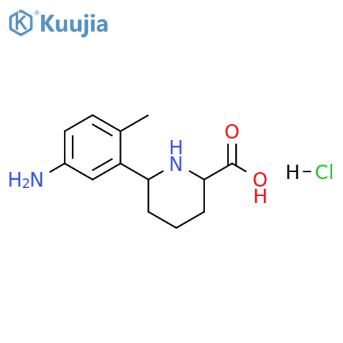 2-Piperidinecarboxylic acid, 6-(5-amino-2-methylphenyl)-, hydrochloride (1:1) structure