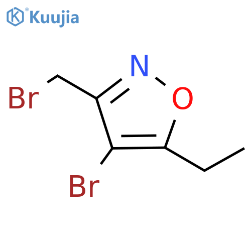 4-bromo-3-(bromomethyl)-5-ethyl-1,2-oxazole structure