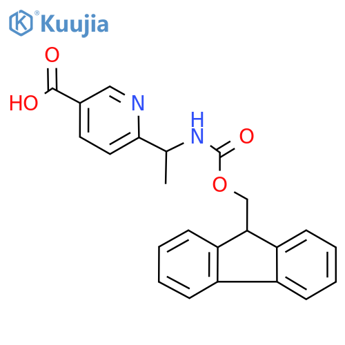 6-1-({(9H-fluoren-9-yl)methoxycarbonyl}amino)ethylpyridine-3-carboxylic acid structure