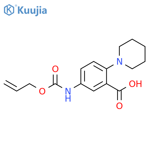 2-(1-Piperidinyl)-5-[[(2-propen-1-yloxy)carbonyl]amino]benzoic acid structure