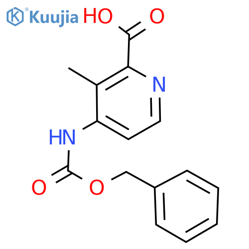 4-{(benzyloxy)carbonylamino}-3-methylpyridine-2-carboxylic acid structure