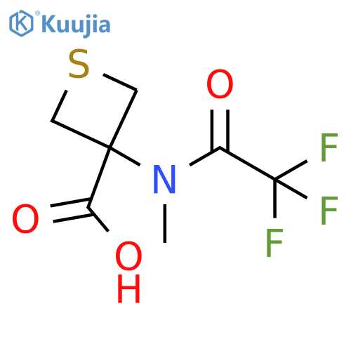 3-[Methyl(2,2,2-trifluoroacetyl)amino]-3-thietanecarboxylic acid structure