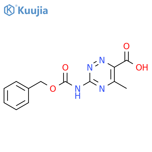 5-Methyl-3-[[(phenylmethoxy)carbonyl]amino]-1,2,4-triazine-6-carboxylic acid structure