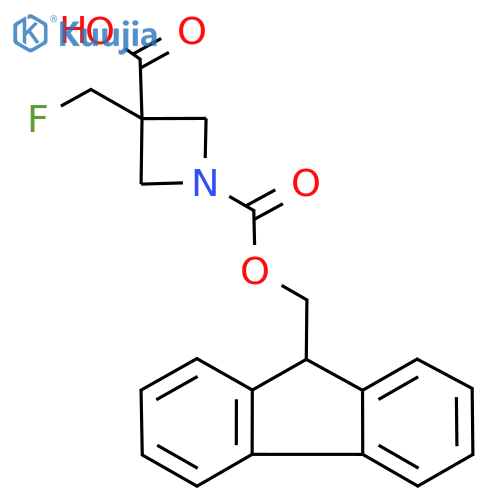 1-{(9H-fluoren-9-yl)methoxycarbonyl}-3-(fluoromethyl)azetidine-3-carboxylic acid structure