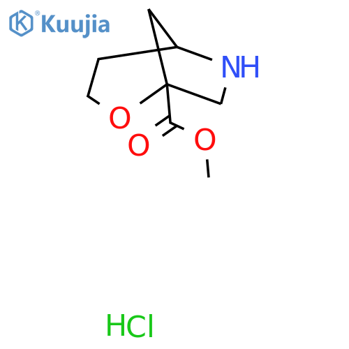 Methyl 2-oxa-6-azabicyclo[3.2.1]octane-1-carboxylate hydrochloride structure