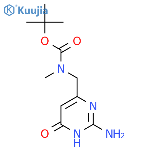 tert-butyl N-(2-amino-6-oxo-1,6-dihydropyrimidin-4-yl)methyl-N-methylcarbamate structure