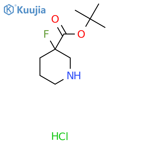 Tert-butyl 3-fluoropiperidine-3-carboxylate hydrochloride structure