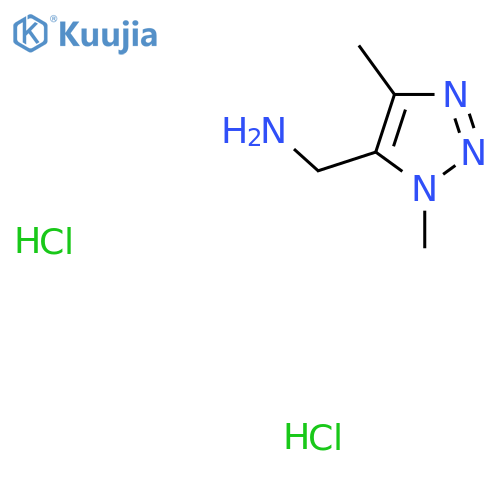 1-(1,4-dimethyl-1H-1,2,3-triazol-5-yl)methanamine dihydrochloride structure