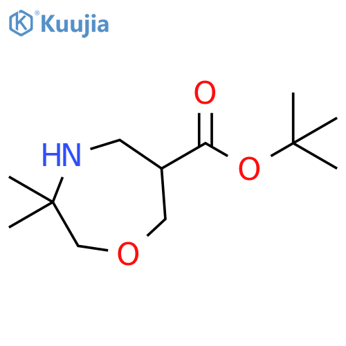 1,1-Dimethylethyl hexahydro-3,3-dimethyl-1,4-oxazepine-6-carboxylate structure