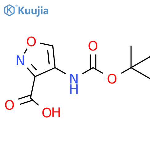 3-Isoxazolecarboxylic acid, 4-[[(1,1-dimethylethoxy)carbonyl]amino]- structure