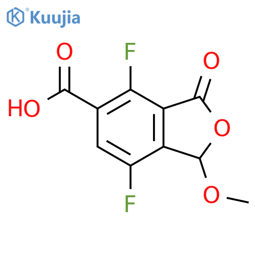 4,7-Difluoro-1,3-dihydro-1-methoxy-3-oxo-5-isobenzofurancarboxylic acid structure