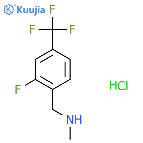 {[2-Fluoro-4-(trifluoromethyl)phenyl]methyl}(methyl)amine hydrochloride structure