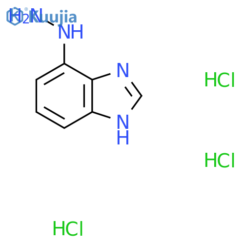7-hydrazinyl-1H-1,3-benzodiazole trihydrochloride structure