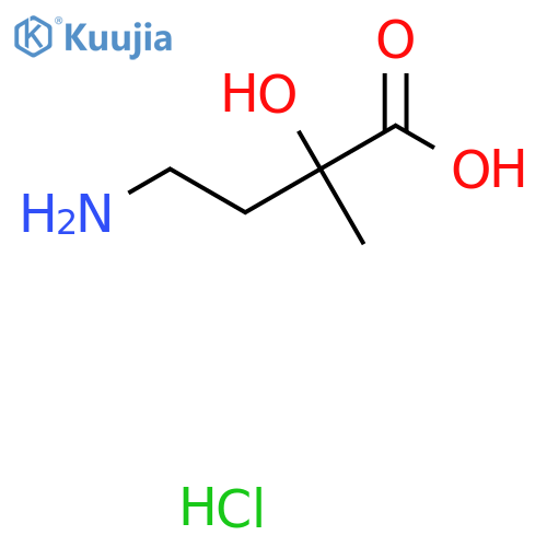 4-Amino-2-hydroxy-2-methylbutanoic acid hydrochloride structure