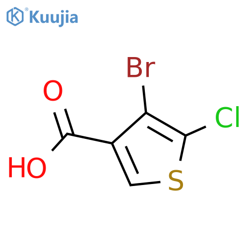 4-Bromo-5-chlorothiophene-3-carboxylic acid structure