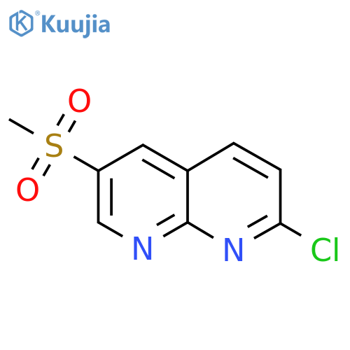2-Chloro-6-methanesulfonyl-1,8-naphthyridine structure