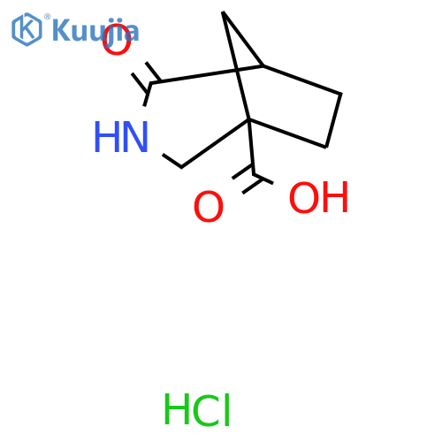 4-Oxo-3-azabicyclo[3.2.1]octane-1-carboxylic acid hydrochloride structure