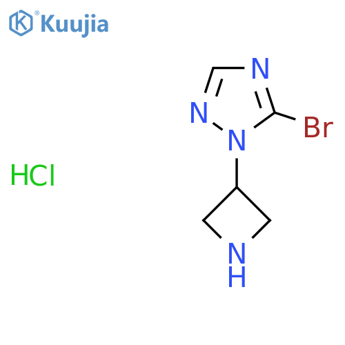 1-(azetidin-3-yl)-5-bromo-1H-1,2,4-triazole hydrochloride structure