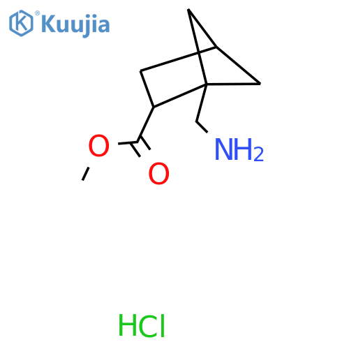 Methyl 1-(aminomethyl)bicyclo[2.1.1]hexane-2-carboxylate hydrochloride structure