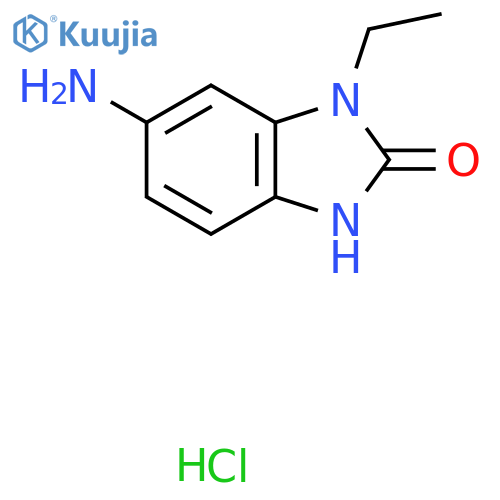 6-amino-1-ethyl-1H-1,3-benzodiazol-2-ol hydrochloride structure