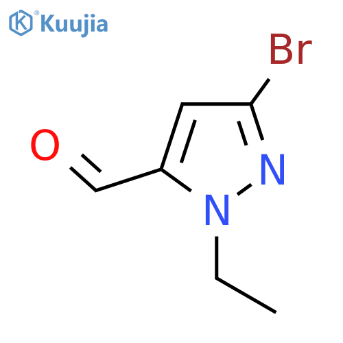 3-bromo-1-ethyl-1H-pyrazole-5-carbaldehyde structure