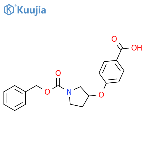 1-(Phenylmethyl) 3-(4-carboxyphenoxy)-1-pyrrolidinecarboxylate structure