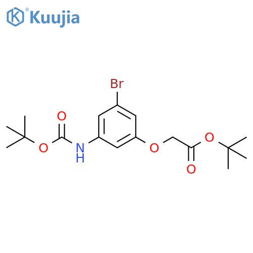 1,1-Dimethylethyl 2-[3-bromo-5-[[(1,1-dimethylethoxy)carbonyl]amino]phenoxy]acetate structure