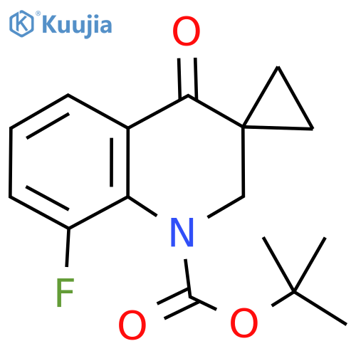 tert-butyl 8'-fluoro-4'-oxo-2',4'-dihydro-1'H-spirocyclopropane-1,3'-quinoline-1'-carboxylate structure
