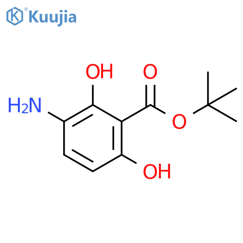 1,1-Dimethylethyl 3-amino-2,6-dihydroxybenzoate structure