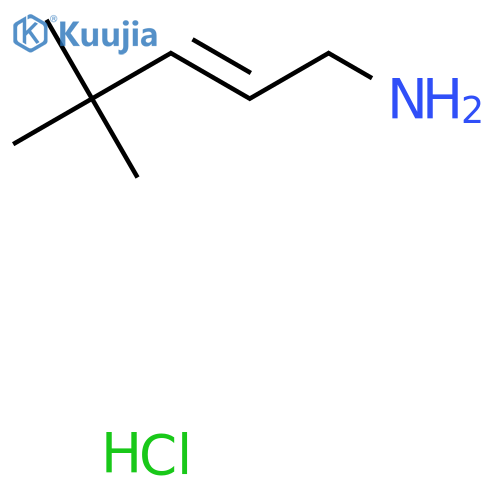(2E)-4,4-dimethylpent-2-en-1-amine hydrochloride structure