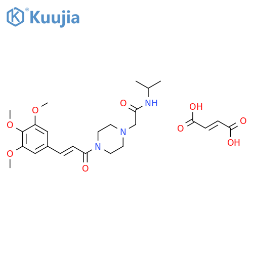 N-Isopropyl-4-(1-oxo-3-(3,4,5-trimethoxyphenyl)allyl)piperazine-1-acetamide maleate structure