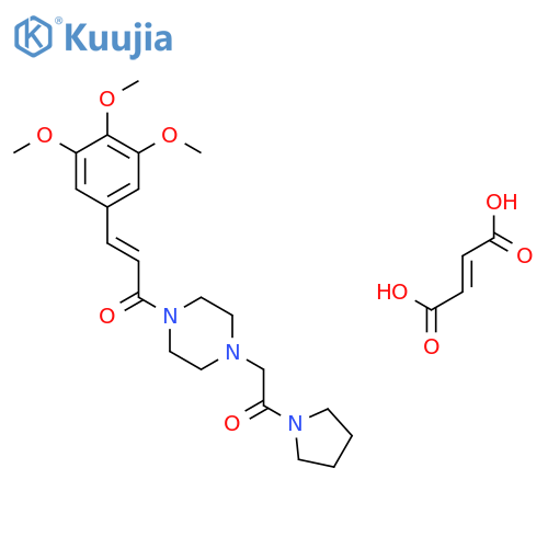 1-((Pyrrolidin-1-ylcarbonyl)methyl)-4-(3,4,5-trimethoxycinnamoyl)piperazine maleate structure