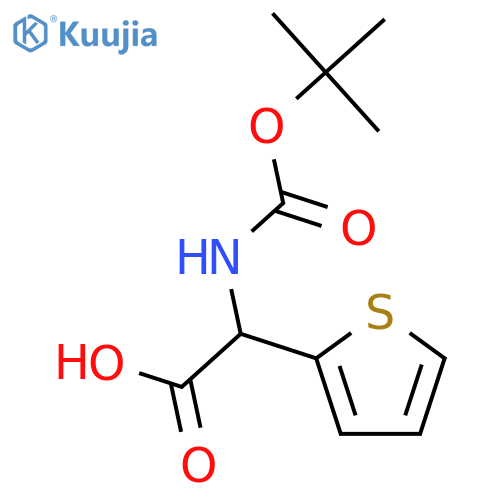 2-{(tert-butoxy)carbonylamino}-2-(thiophen-2-yl)acetic acid structure