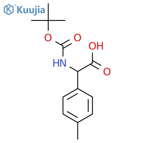 2-{(tert-butoxy)carbonylamino}-2-(4-methylphenyl)acetic acid structure
