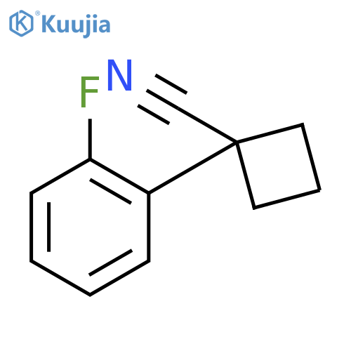 1-(2-fluorophenyl)cyclobutane-1-carbonitrile structure