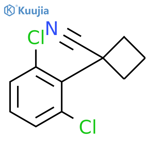 1-(2,6-dichlorophenyl)cyclobutane-1-carbonitrile structure