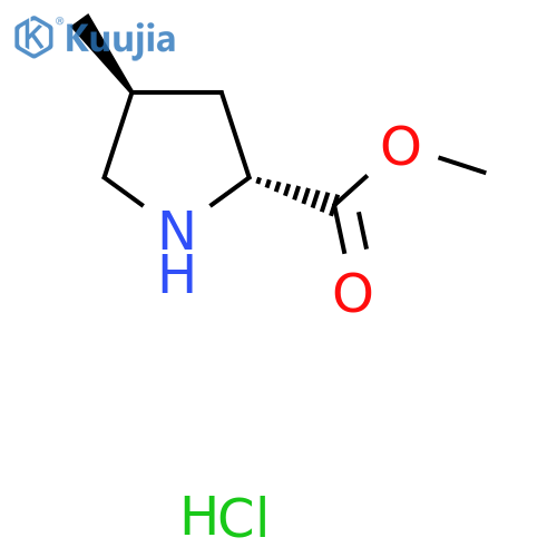Methyl trans-4-methylpyrrolidine-2-carboxylate hydrochloride structure