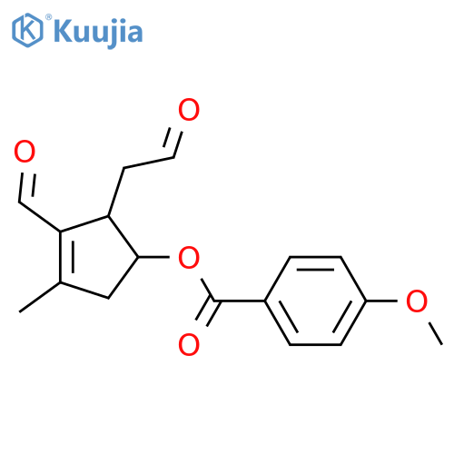 Eucommiol; 10-Deoxy, 1,3-dialdehyde, 6-O-(4-methoxybenzoyl) structure
