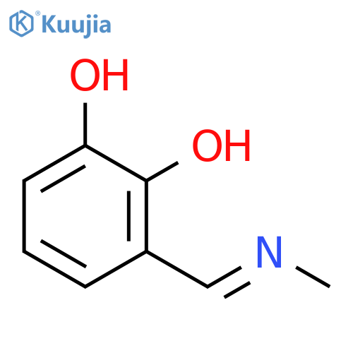 1,2-Benzenediol, 3-[(E)-(methylimino)methyl]- (9CI) structure