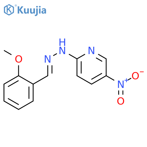 Benzaldehyde,2-methoxy-, 2-(5-nitro-2-pyridinyl)hydrazone structure