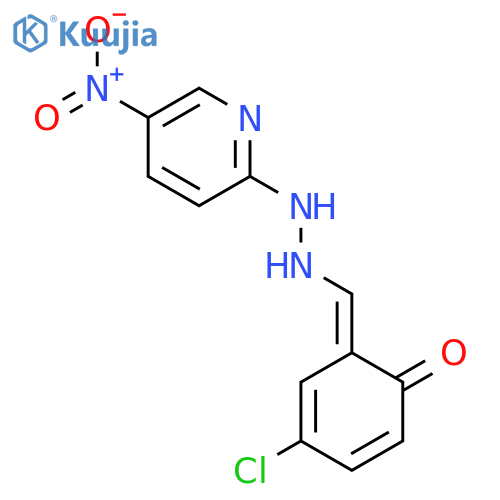 Benzaldehyde,5-chloro-2-hydroxy-, 2-(5-nitro-2-pyridinyl)hydrazone structure