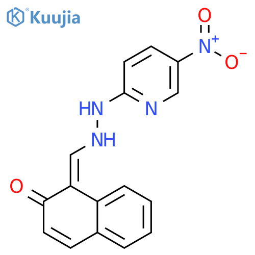 1-Naphthalenecarboxaldehyde,2-hydroxy-, 2-(5-nitro-2-pyridinyl)hydrazone structure