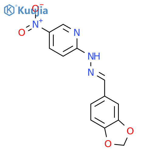 1,3-Benzodioxole-5-carboxaldehyde,2-(5-nitro-2-pyridinyl)hydrazone structure